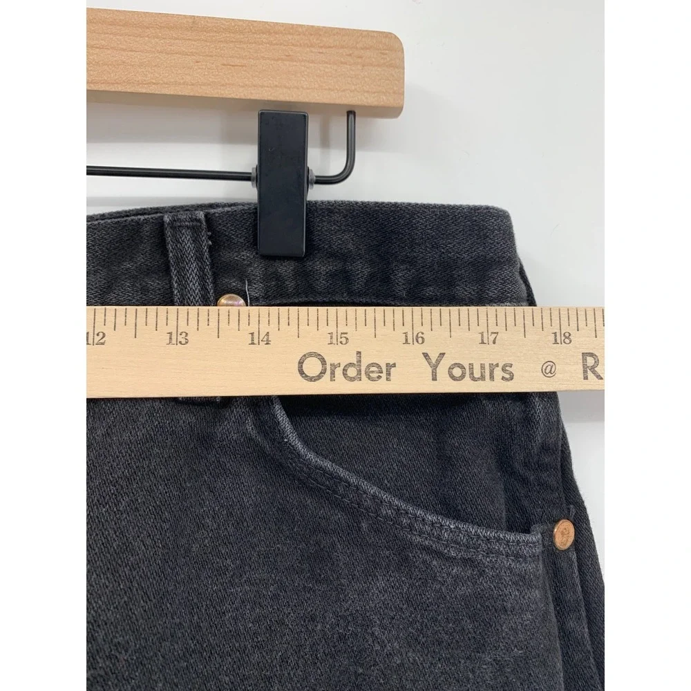 Vintage Wrangler Jeans Men 36x34 Black Cowboy Cut 13MWZWK Denim Made USA